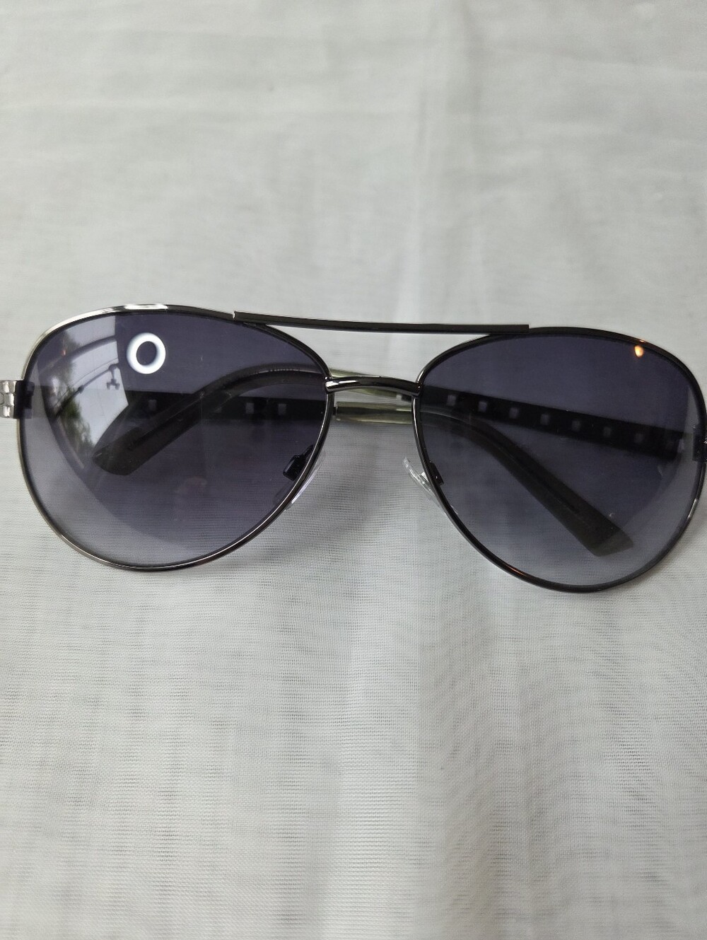 Jones New York Aviator Sunglasses with Dark Gray Lenses